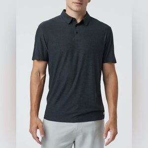 Vuori Strato Tech Polo Shirt Charcoal Heather Men Size XL